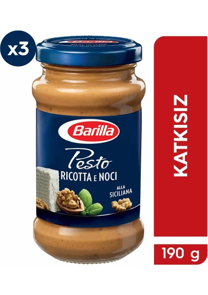 Cevizli Pesto (Pesto Ricotta E Noci) Makarna Sosu 190 gr x 3 'lü