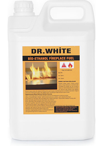 Dr. White 5 Litre Bio Ethanol Bacasız Şömine Yakıtı