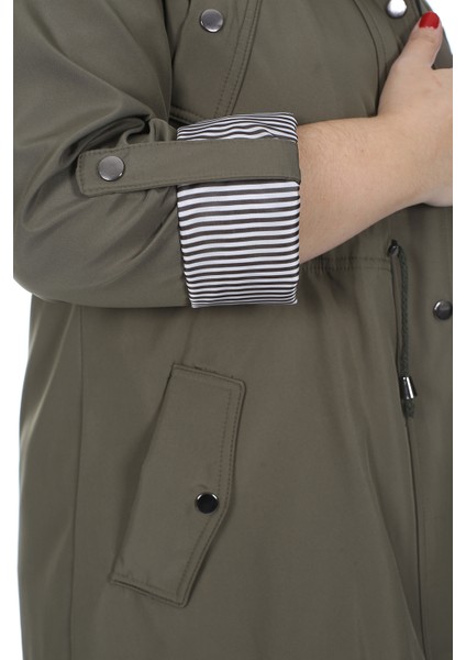 Kadın Büyük Beden Mevsimlik Trençkot 595 Haki/khaki 21S32000595 modelleri