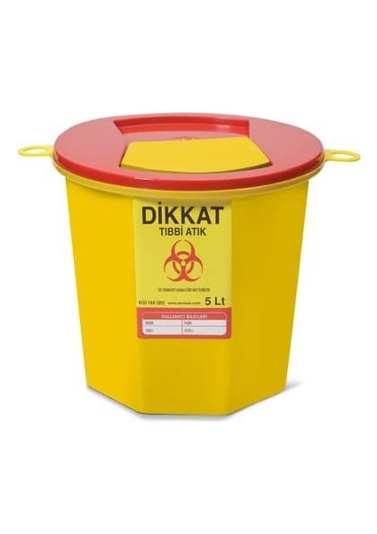 Tıbbi Atık Kovası 5 Lt