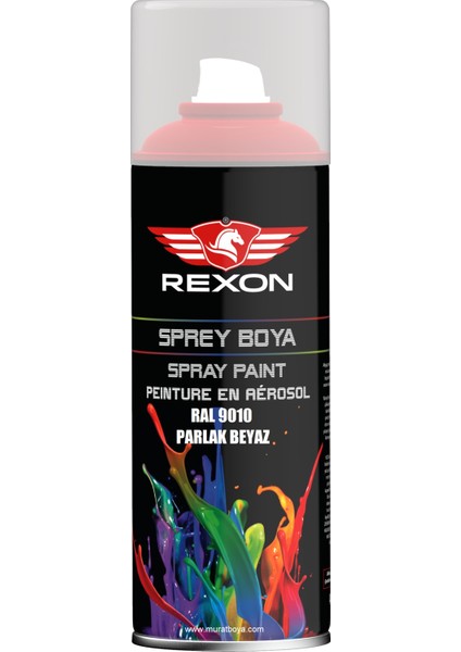 Rexon Paint Mat Siyah Sprey Boya 400 ml RAL9005