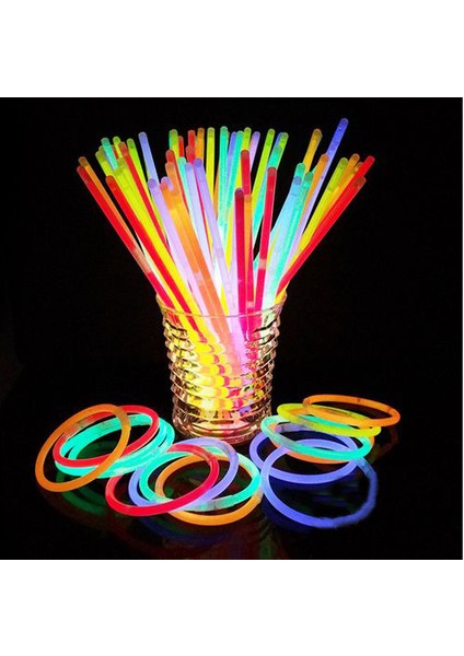 Glow Stick Fosforlu Neon Bileklik 50 Adet