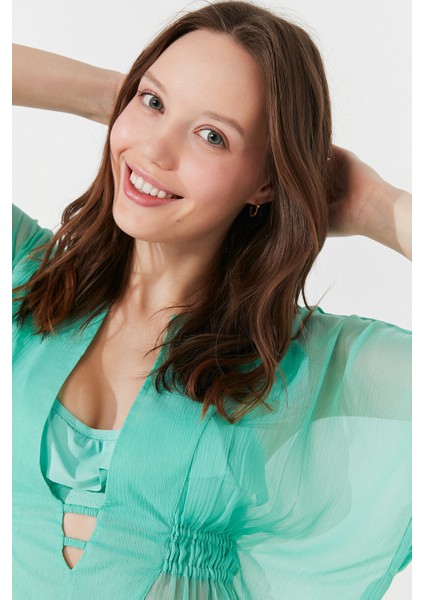 Mint Yeşili Basic Kaftan