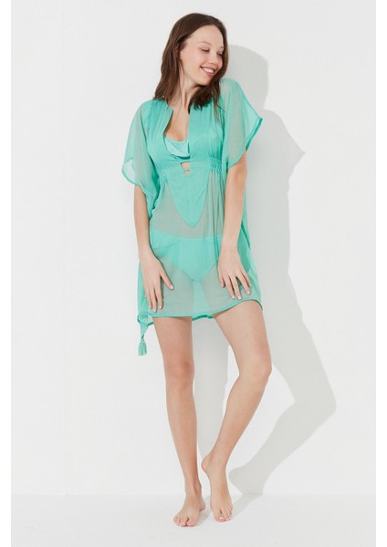 Mint Yeşili Basic Kaftan