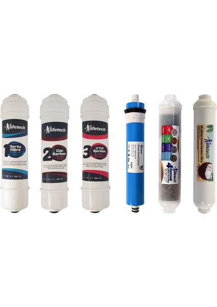 Lifetech 9 Aşama Inline Quick Filtre Seti (Kapalı Kasa Model) Membran Filtreli