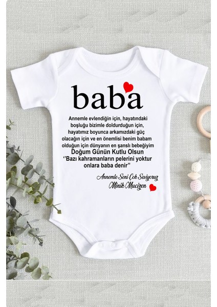Doğumgünü Baba Hediye Zıbın Body