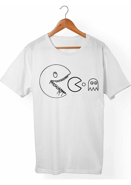 Pac- Man Çocuk Beyaz Tişört