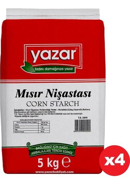 Mısır Nişasta 5 kg 4' lü