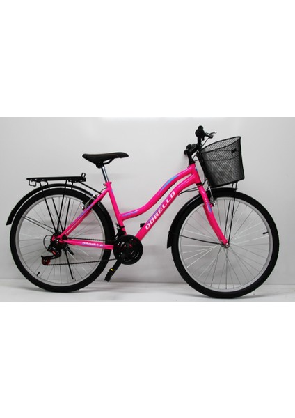 Pembe 26 Jant Bisiklet Dorello Bisiklet 2650 Bisiklet Çamurluğu Sepetli Bisiklet Pembe Bisiklet