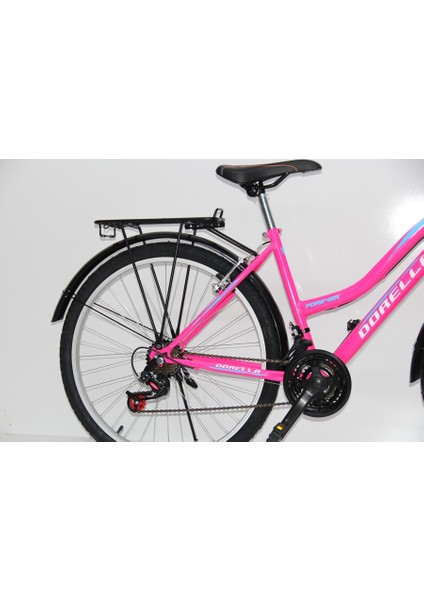 Pembe 26 Jant Bisiklet Dorello Bisiklet 2650 Bisiklet Çamurluğu Sepetli Bisiklet Pembe Bisiklet