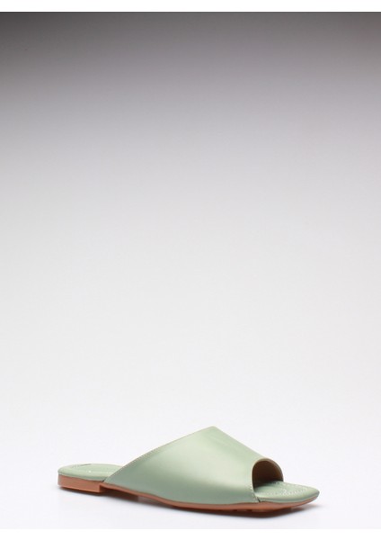 Plus Yeşil Cilt Kadın Terlik modelleri