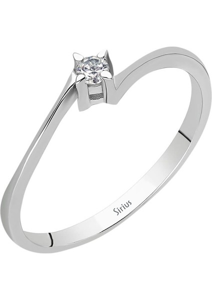 G Renk 0,06 Karat Pırlanta Tektaş Yüzük 0417R0066