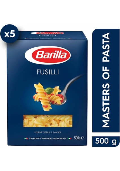 Fusilli (Burgu) Makarna 500 gr x 5 Adet