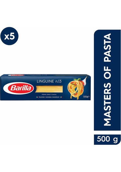 Linguine (Yassı) Spagetti Makarna No.13 500 gr x 5 Adet