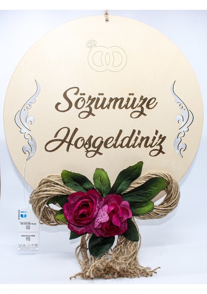 Ahşap Süslü Kapı Süsü (Söz) 1484-SÖZ