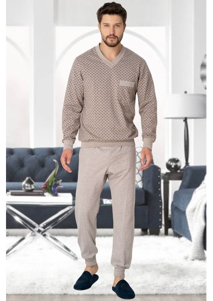 Mecit 2766 Kahve Büyük Beden Erkek Pijama Takımı
