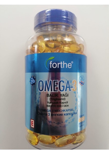 Omega 3 Balık Yağı 200 Kapsül