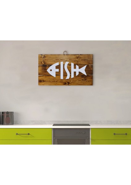 Gift Fish Tasarımlı Ahşap Palet Tablo