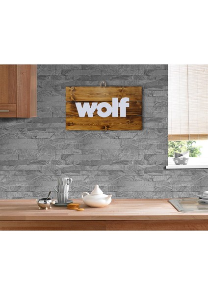 Gift Wolf Tasarımlı Ahşap Palet Tablo