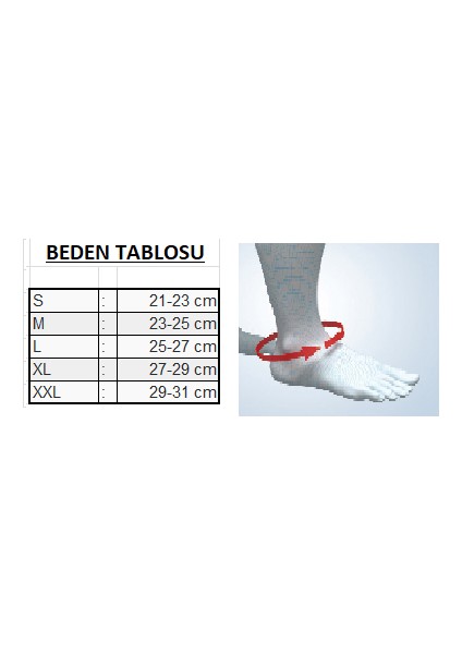 Sekiz Bandajı Ayak Bilekliği L 406