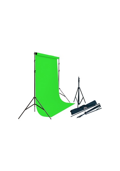 Full Set (Yeşil Fon+Stand+Softbox Set)