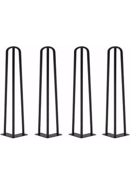 Martı Mat Siyah 71 cm 4'lü Masa Ayağı