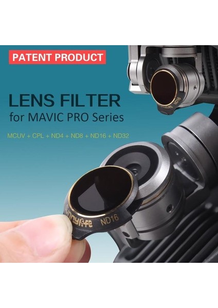 Dji Mavic Pro Kamera Için Kızaklı Upgrade Versiyon Optik Lens Filtre ND32