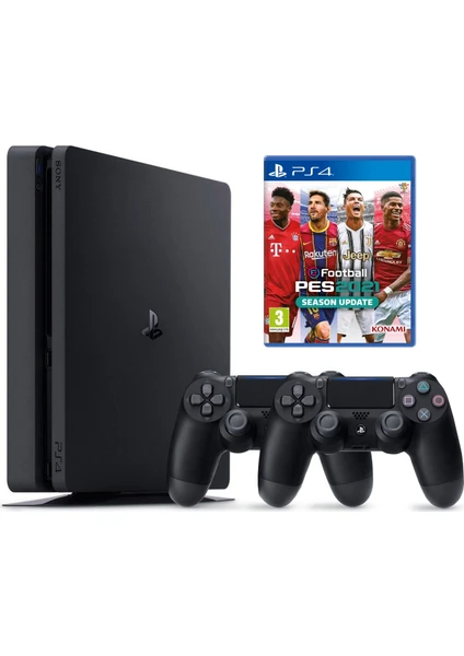 Ps4 Slim 500GB Konsol  + 2. Ps4 Kol + Ps4 Pes 2021Teşhir