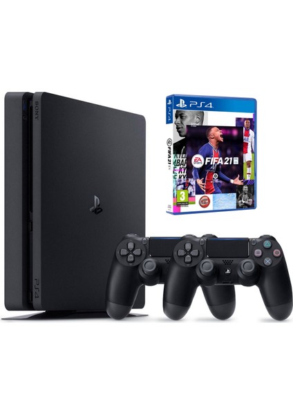 Ps4 Slim 500GB Konsol  + 2. Ps4 Kol + Ps4 Fifa 21Teşhir