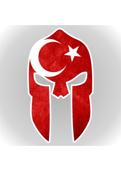 Ay Yıldız Türk Bayrağı Miğfer Sticker 10 x 6 cm