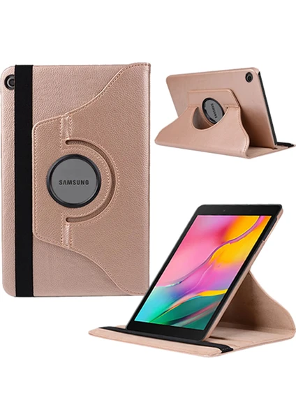 Smart Tech Samsung Galaxy Tab T290 Için 8" Dönerli Tablet Kılıfı Rose Gold