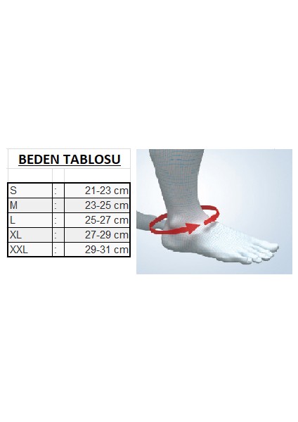 Ayak Bilekliği Örme Malleol Destekli Xl 408 modelleri
