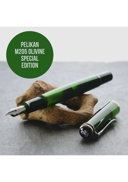 Pelikan M205 Klasik Dolma Kalem Olive Şeffaf modelleri