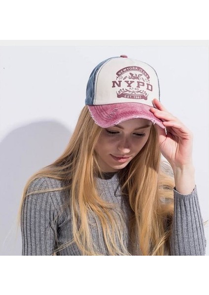 Nypd Cap Şapka Eskitme Bordo Şapka modelleri