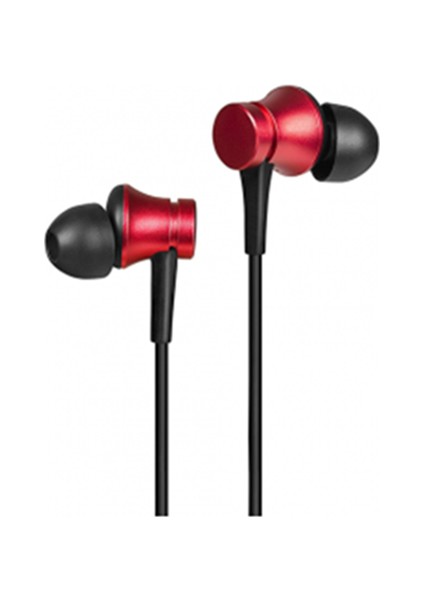 Mi Earphones Basic Ultra Deep Bass Piston 3.5 mm Streo Kulaklık Kırmızı