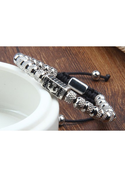 Luxury Men Paslanmaz Çelik Antik Gümüş Renk Çapa Erkek Bileklik fiyatları