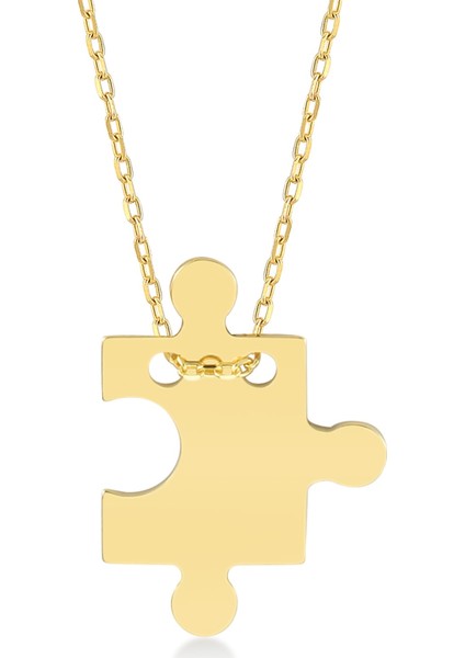 Puzzle Gümüş Kolye