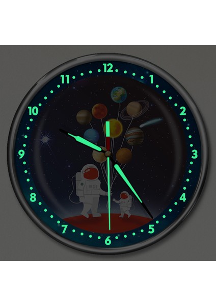 Kırılmaz Cam Premium Gece Parlayan Gezegenleri Hakimi Çocuk Odası Duvar Saati fiyatları