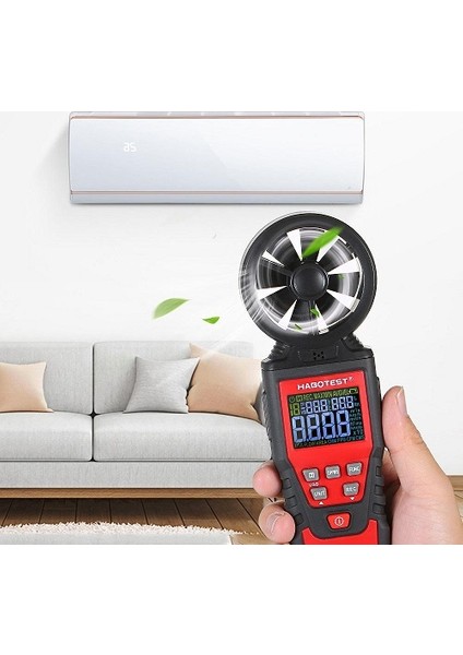 HT625A Dijital Anemometre Hava Hızı Ölçer Ölçü Aleti Ölçüm Cihazı
