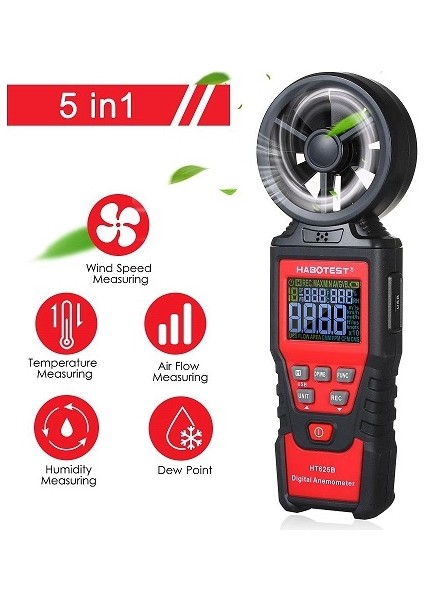 HT625A Dijital Anemometre Hava Hızı Ölçer Ölçü Aleti Ölçüm Cihazı fiyatları