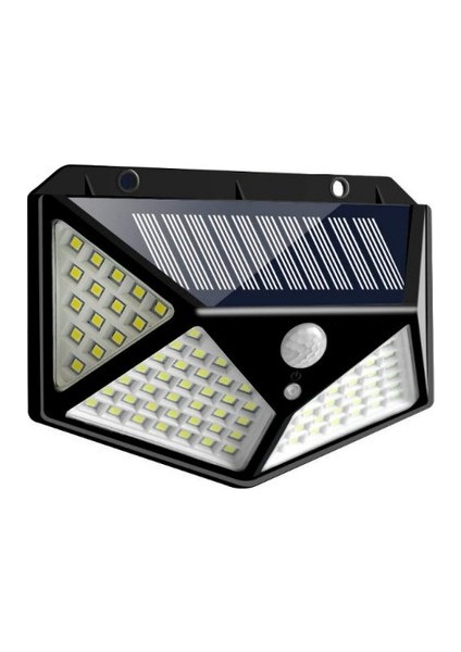 Projektör 100 Ledli Işık Sensörlü Güneş Enerjili Solar