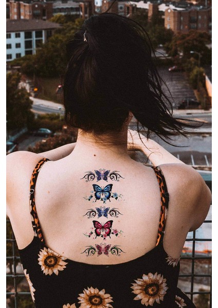 Geçici Çoklu Kelebek Dövme Tattoo