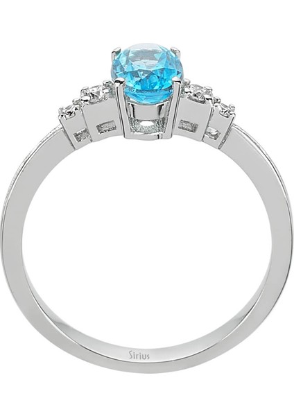 Pırlanta ve Oval Mavi Topaz Taşlı Yüzük 0417R0118 modelleri