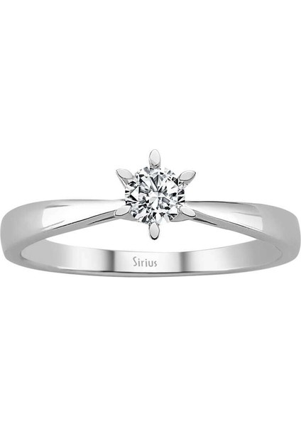 D Renk 0,26 Karat Pırlanta Tektaş Yüzük 0417R0119