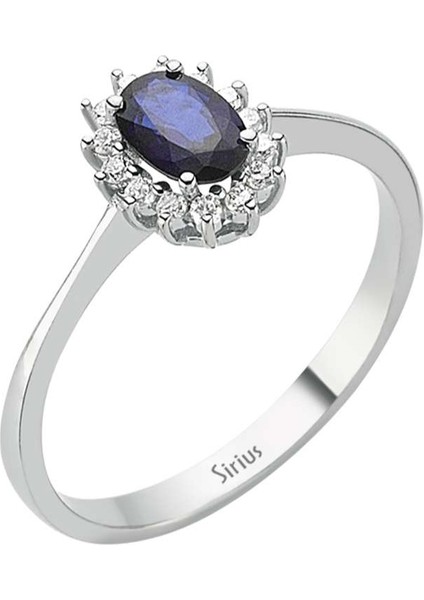 Pırlanta ve Oval Safir Taşlı Anturaj Yüzük 0417R0131 fiyatları