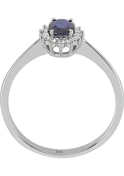 Pırlanta ve Oval Safir Taşlı Anturaj Yüzük 0417R0131 modelleri