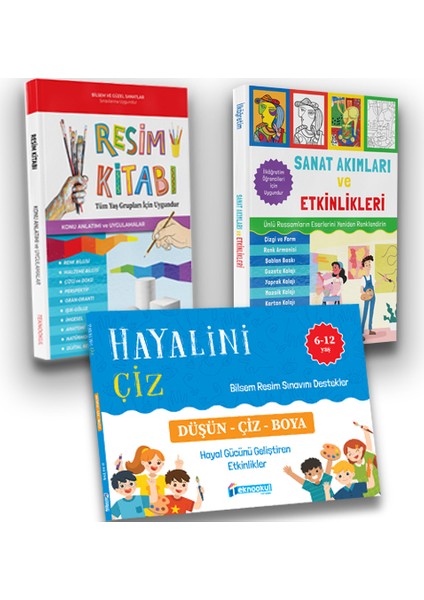 Bilsem Resim Sınavı Hazırlık 3'lü Resim Kitap Seti