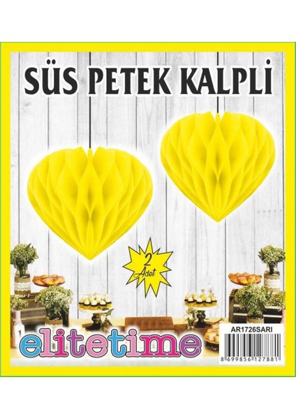 Süs Ponpon Kalpli Sarı Pk:2