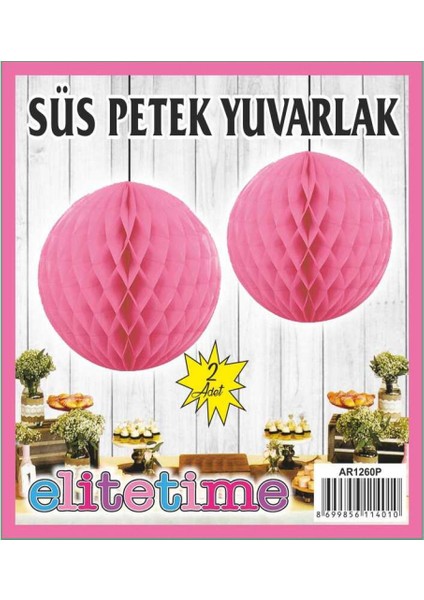 Süs Ponpon Petek Pembe Pk:2