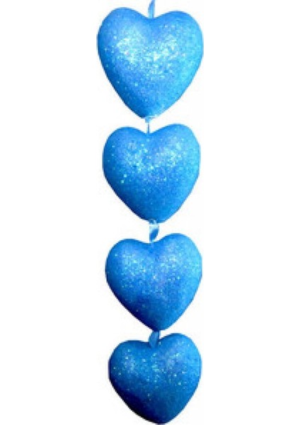 Orta Süs Kalp Sarkık Mavi 12lı Pk1 Set